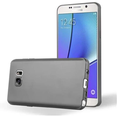 Afbeelding van Cadorabo Hoesje geschikt voor Samsung Galaxy NOTE 5 in METALLIC GRIJS Beschermhoes gemaakt van flexibel TPU silicone Case Cover