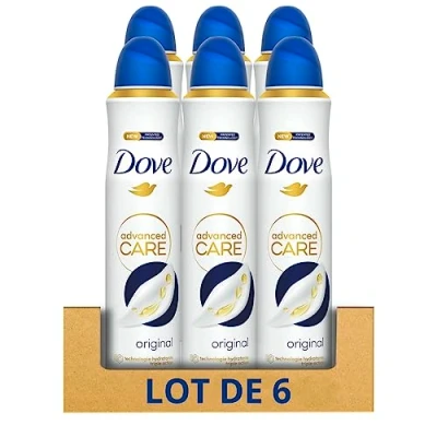 Afbeelding van DOVE Originele Advanced Care Deodorant voor dames anti transpirant spray verzorgt de oksels dagelijks 72 uur bescherming (6 x 200 ml) ​