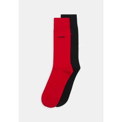 Afbeelding van HUGO BOSS heren Sokken met logo in 2 pack de kleur Rood, maat: 39/42
