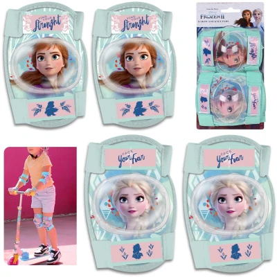 Afbeelding van Frozen Elsa en Anna Mint knie elleboogbeschermers voor kinderen, meisjes