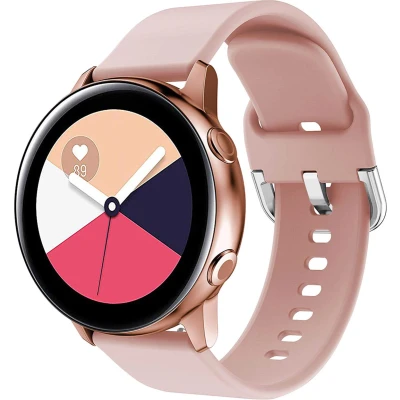 Afbeelding van iMoshion bandje Geschikt voor Samsung Galaxy Watch Active 2 (44mm) / (40mm) (42mm) 40 mm 3 41mm Siliconen Roze