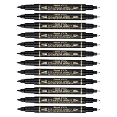 Afbeelding van Pentel N75W AE permanente marker Gesorteerd Zwart 1 stuk(s)