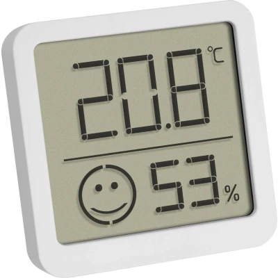 Afbeelding van Digitale Thermo Hygrometer Met Comfortzone Wit