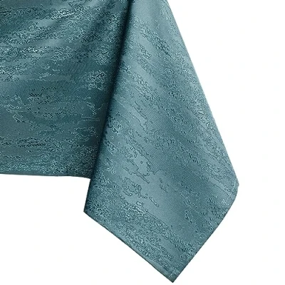 Afbeelding van AmeliaHome tafelkleed lotuseffect waterafstotend linnenlook Donker Turquoise Vesta 120x220 cm