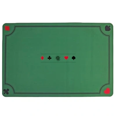 Afbeelding van MGM GAMES Speelmat Kaartspel 140352 Groen Antislip 2 tot 6 spelers Speelkaarten Bordspellen Comfortabel Belote Poker Tarot Land 60 cm x 40