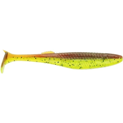 Afbeelding van Rapala Crushcity The Kickman Shad Motor Oil Chartreuse 7.5cm