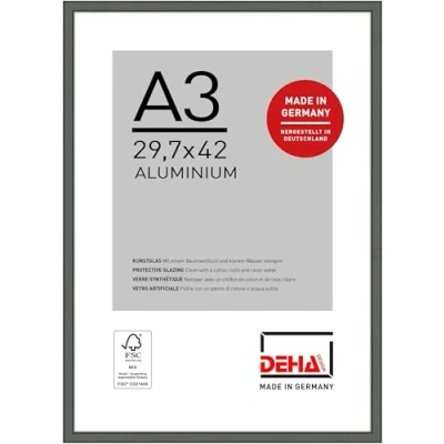 Afbeelding van DEHA Design Fotolijst Boston, 29,7x42 cm (A3), Contrasterend grijs
