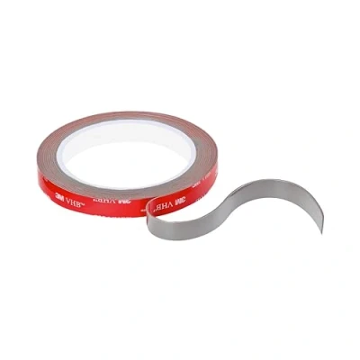 Afbeelding van Dpm Tapes VHB Extra sterke dubbelzijdige tape van acrylschuim, waterdicht en bestand tegen hoge temperaturen, buiten/binnen, decoraties, LED, auto, (12 mm x 3 m)