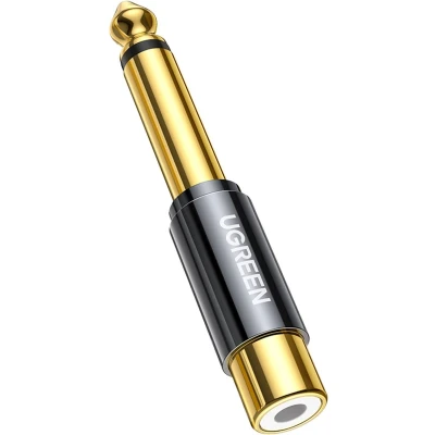 Afbeelding van Ugreen 6,35 mm jack (mannelijk) naar RCA (vrouwelijk) adapter goud (AV169 80731)