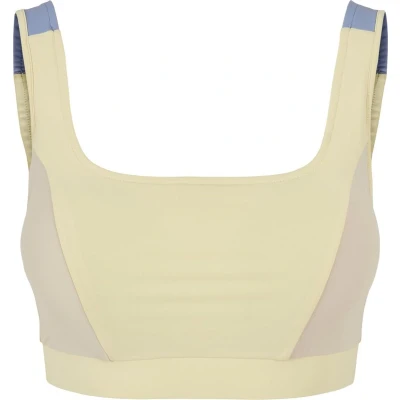 Afbeelding van Urban Classics Color Block Sport BH, Dames, Maat: XXL, Softyellow softseagrass vablue