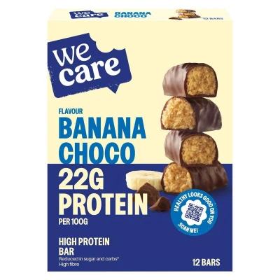 Afbeelding van WeCare High protein Bars Choco Banana 372 gr