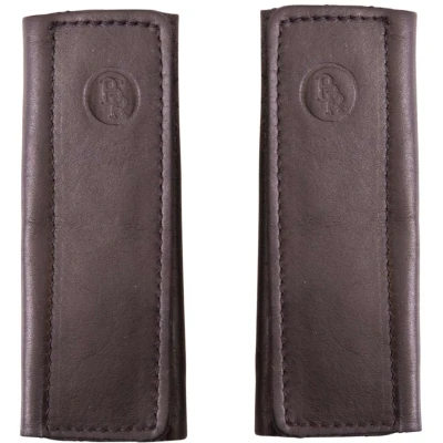 Afbeelding van BR Beugelriemhoesjes Zacht Leer met Klittenband Zwart