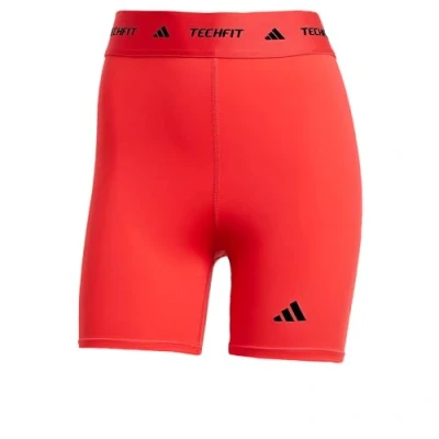 Afbeelding van adidas Performance TECHFIT Korte Legging Dames Rood XS 10cm