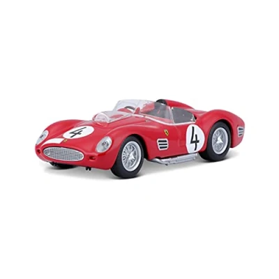 Afbeelding van Bburago Ferrari Testarossa (1959): miniatuurauto in schaal 1:43, Racing serie, geschenkdoos, 12 cm, rood #4 (18 36307)