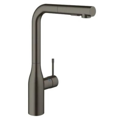 Afbeelding van Grohe Essence New keukenkraan L uitloop dual spray hard Graphite Geborsteld