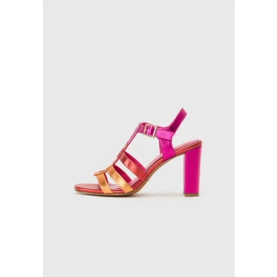 Afbeelding van Marco Tozzi Sandalen met hoge hak, Dames, Maat: 37, Pink Hoogwaardig imitatieleer