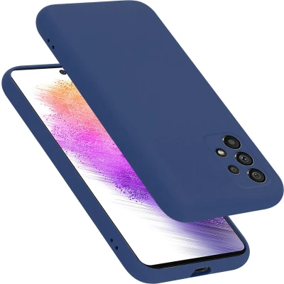 Afbeelding van Cadorabo Hoesje geschikt voor Samsung Galaxy A73 5G in LIQUID BLAUW Beschermhoes gemaakt van flexibel TPU silicone Case Cover