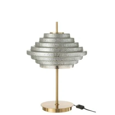 Afbeelding van J Line Tafellamp Led Goud Metaal/Rookglas