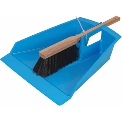 Afbeelding van Stoffer en blik groot blauw