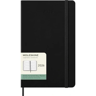 Afbeelding van Moleskine 12 Maanden Agenda 2026 Wekelijks Horizontaal Large Harde Kaft Zwart