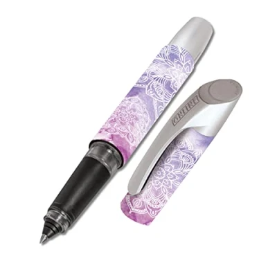 Afbeelding van Online Campus Indian Dream inktcartridge voor rechts en linkshandigen, ergonomische handgreep, rollerbal, standaard inktpatronen, blauwe