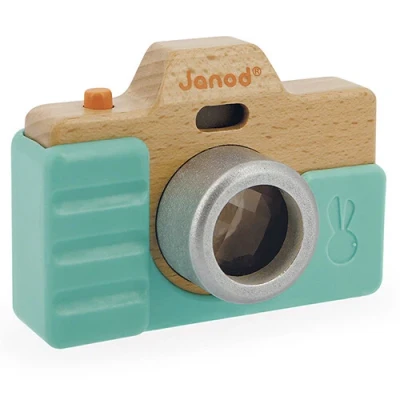 Afbeelding van Janod fotocamera met geluid, flits en caleidoscoop groen