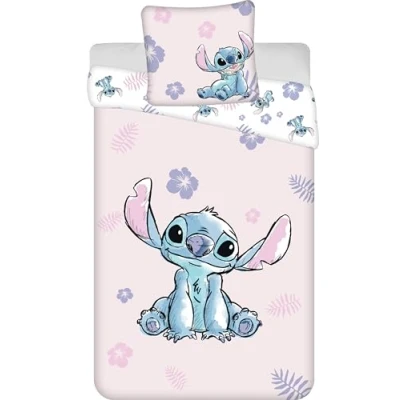Afbeelding van Jerry Fabrics Beddengoed Stitch Pink 100% katoen, omkeerbaar dekbedovertrek 140 x 200 cm + kussensloop 65