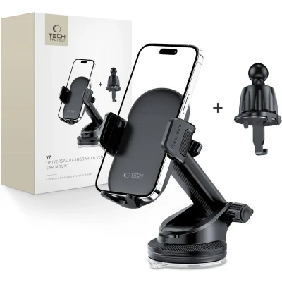 Afbeelding van TECH PROTECT V7 UNIVERSEEL DASHBOARD &amp; VENT AUTOBEVESTIGING ZWART