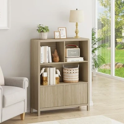 Afbeelding van Dressoir Lukkodso eikenkleurig 103x80x28 cm [en.casa]