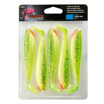 Afbeelding van Fox Rage Zander Pro Shad Lemon Tiger Ultra UV Packs 10cm 5pcs