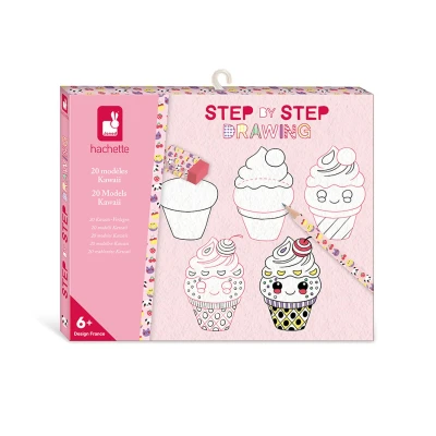 Afbeelding van Janod atelier tekenset sjablonen kawaii