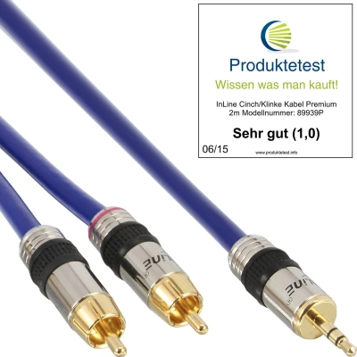 Afbeelding van Premium 3,5mm Jack Tulp stereo audio kabel / blauw 0,50 meter