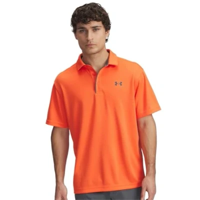 Afbeelding van Under Armour Poloshirt, Heren, Maat: Small, Fire/pitch gray
