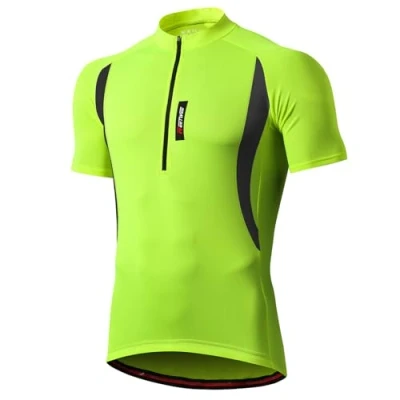 Afbeelding van MEETWEE Fietsshirt voor heren, met korte mouwen en lange mouwen, ademend, sneldrogend, wielrennen