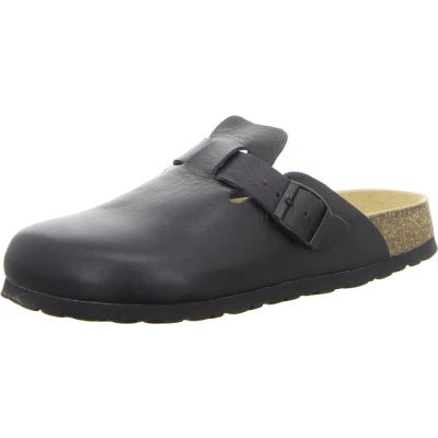 Afbeelding van Natural Sense unisex pantoffels klomp leer zwart 1095023