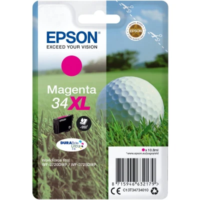 Afbeelding van Epson 34XL (C13T34734010) Inktcartridge Magenta Hoge capaciteit