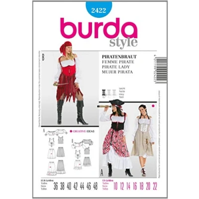 Afbeelding van Burda Naaipatroon 2422 Piratenjurk in variaties
