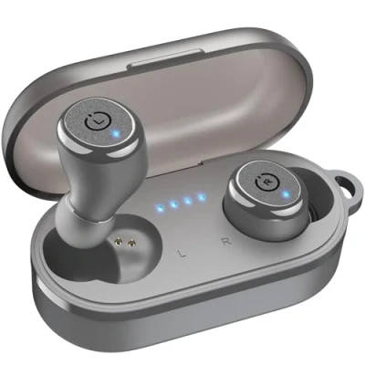 Afbeelding van TOZO T10 Bluetooth hoofdtelefoon met 55 uur looptijd draadloze oplaadbox, app Customize 16 EQ, ergonomisch design, IPX8 waterdichte hoofdtelefoon, krachtig geluid voor sport, werk,