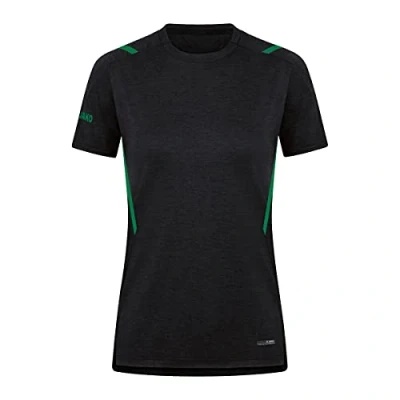 Afbeelding van JAKO T shirt Challenge Zwart gemeleerd/sportgroen