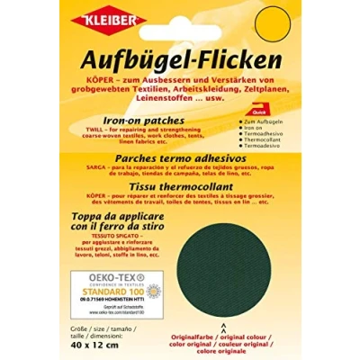 Afbeelding van KLEIBER twill opstrijkpatronen, 400 x 120 mm, groen