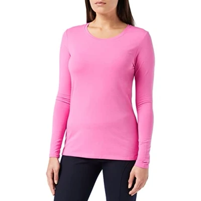 Image de Amazon Essentials T Shirt Col Rond à Manches Longues Coupe Classique (Grandes Tailles Disponibles) Women&#039;s, Rose, L