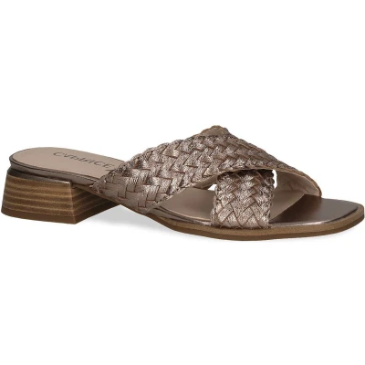 Afbeelding van Caprice Muiltjes, Dames, Maat: 41, Taupe metallic Leer