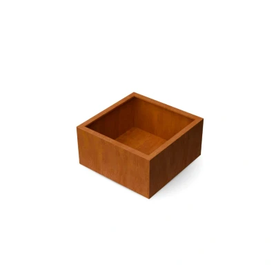 Afbeelding van Artesa Rechthoekige plantenbak cortenstaal L80 x B80 H40 cm Geroba