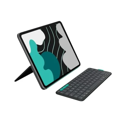 Afbeelding van Logitech Flip Folio Toetsenbord full size draadloos Bluetooth LE QWERTY Scandinavisch (Deens/Fins/Noors/Zweedsj grafiet voor Apple 13 inch iPad Air (M2, M3); Pro (M4)