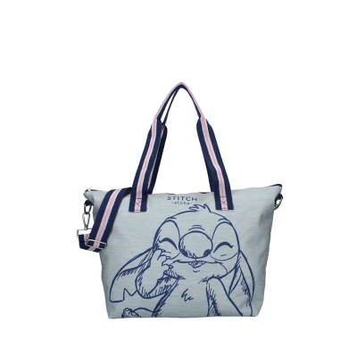 Afbeelding van Vadobag Disney Lilo en Stitch Aloha Fashion Mission grote boodschappentas, afmetingen: 48 x 32 14 cm, grijs, grijs.