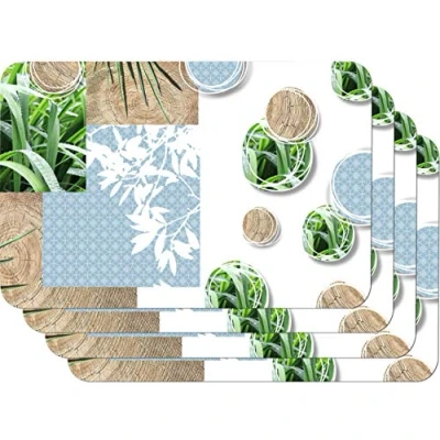 Afbeelding van Venilia Fresh Nature 59106 Tafelset, 4 delig, antislip, hittebestendig, van polypropyleen, 45 x 30 cm