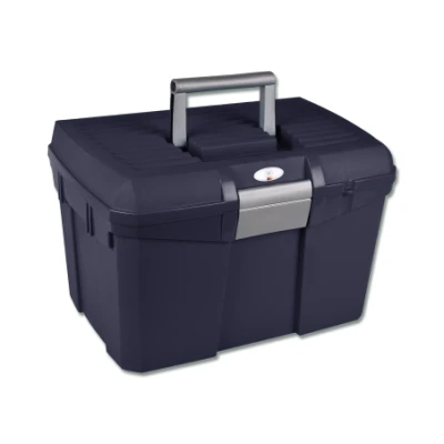 Afbeelding van Poetsbox paard blauw grijs