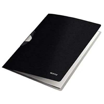 Afbeelding van Leitz ColorClip 41650094 professionele ordner, A4, zacht kunststof, gesatineerd, voor 40 vellen, zwart