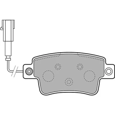 Afbeelding van DELPHI LP2231 Remblokkenset Incl. slijtage waarschuwingscontact Met anti kreukplaat toebehoren FIAT: Punto Evo Hatchback, III Hatchback