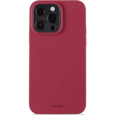 Afbeelding van Holdit Hoesje Geschikt voor iPhone 13 Pro Siliconen Silicone Case donkerrood